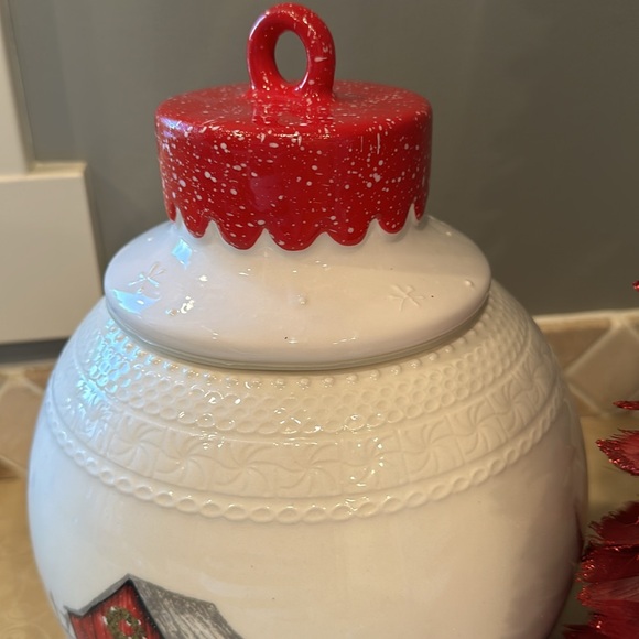 ⛄️Country Winter Scene Canister & Matching Serving Plate - Picture 5 of 10